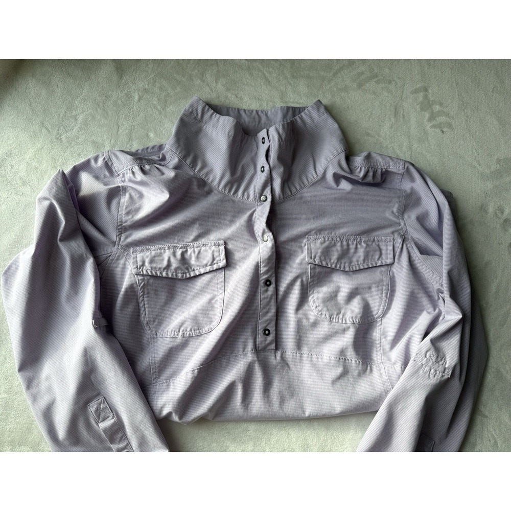 Duluth Trading Company Lilac Pastel Purple Zip Pocket Snaps